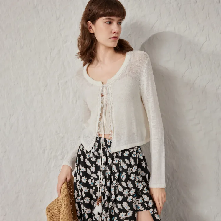 ELLE Knitwear Women's Ecru-2