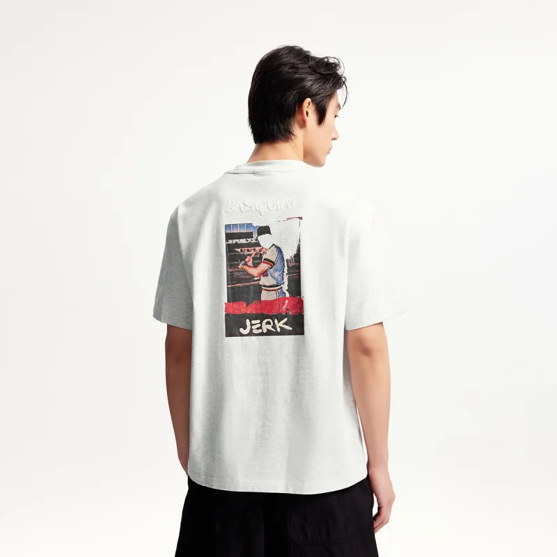 JACK JONES· JACK JONES/Jack Jones X Basquiat T Shirt Men's G41 Light Heather Gray-2