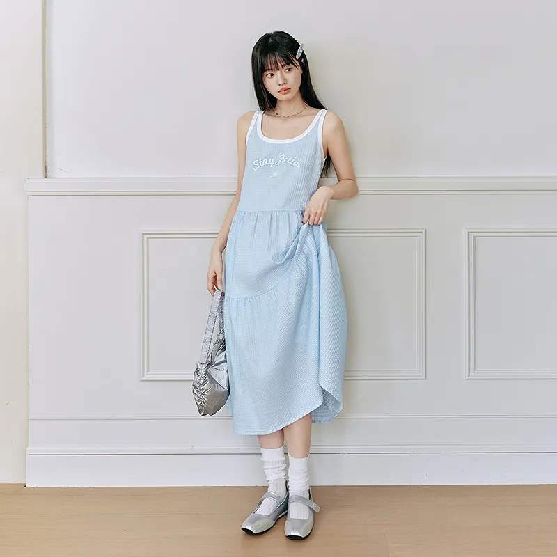 LEDIN Sleeveless Dresses Women's Ice Dew Blue-3