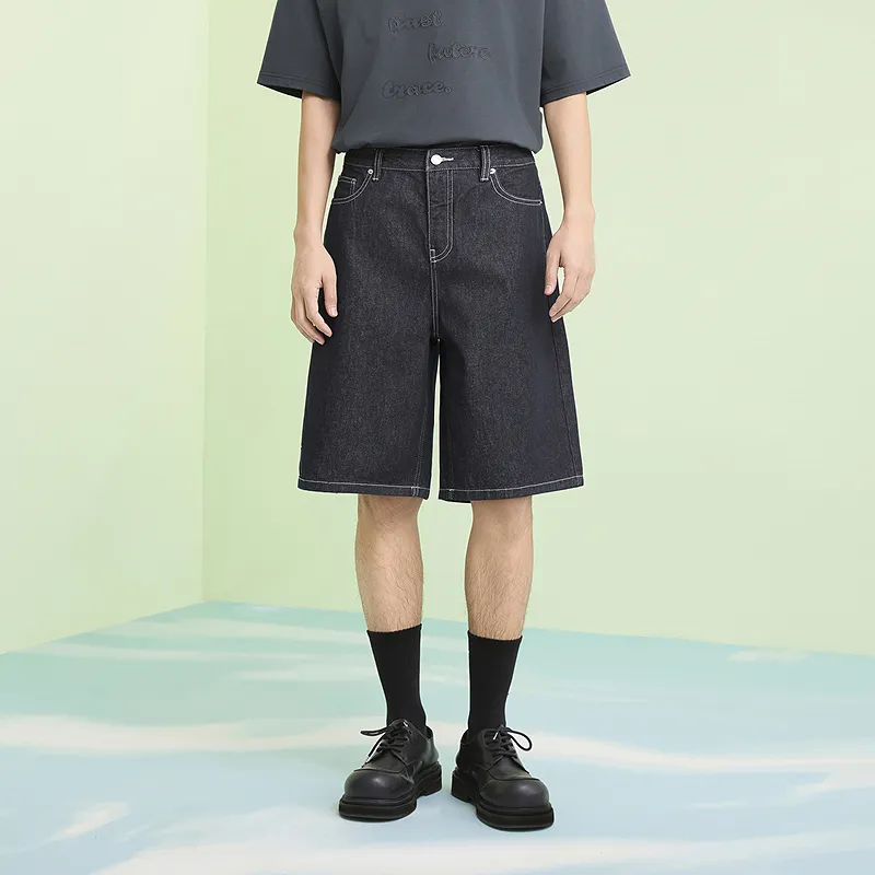 GXG Denim Shorts Men Dark Blue-2