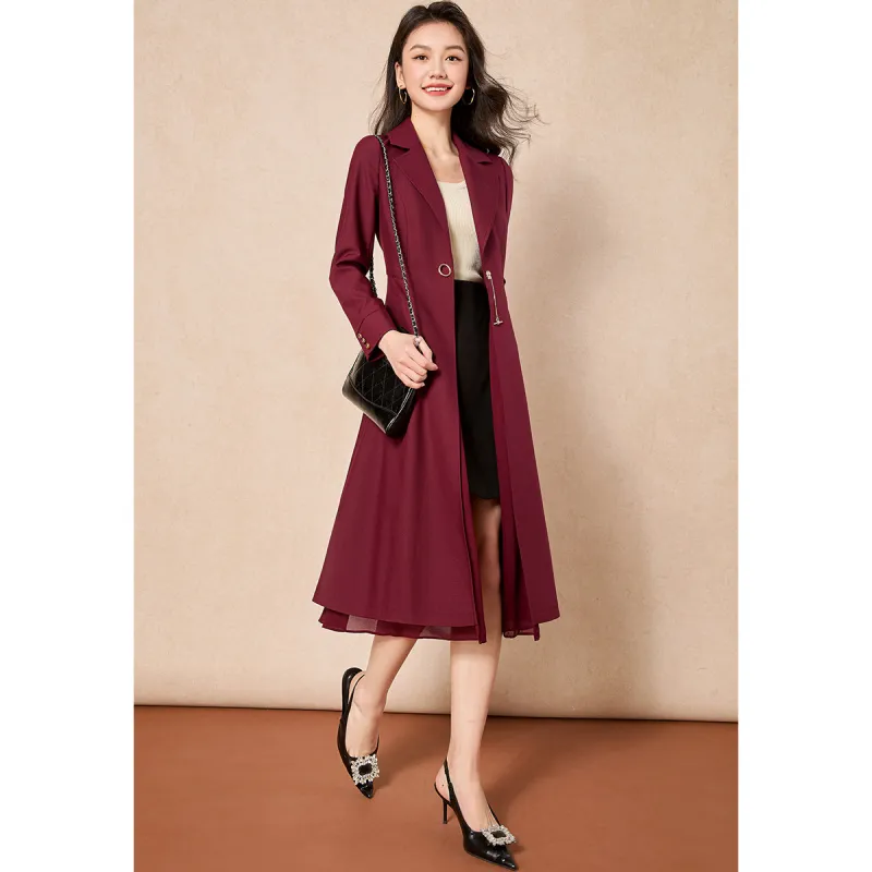 Mylan Trench Coat Women's Fuchsia-5