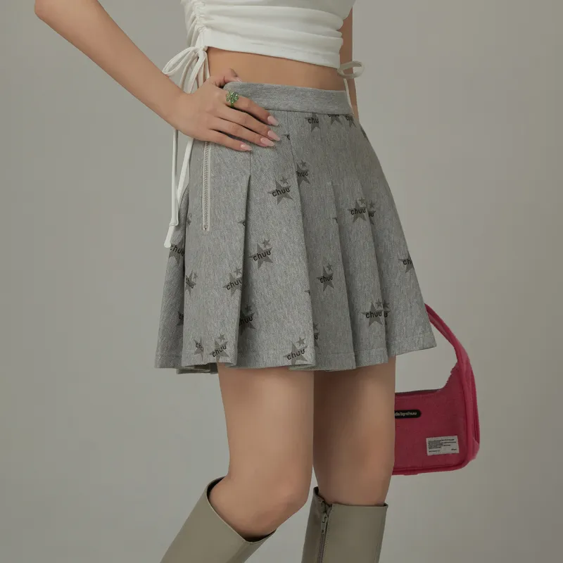 CHUU Casual Short Skirts Women's Gray-3