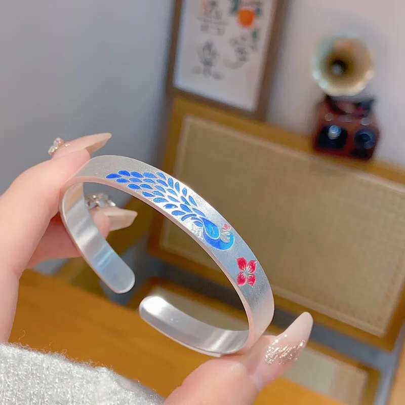 FUYUFU 999 Fine Silver Bangles Women's-3