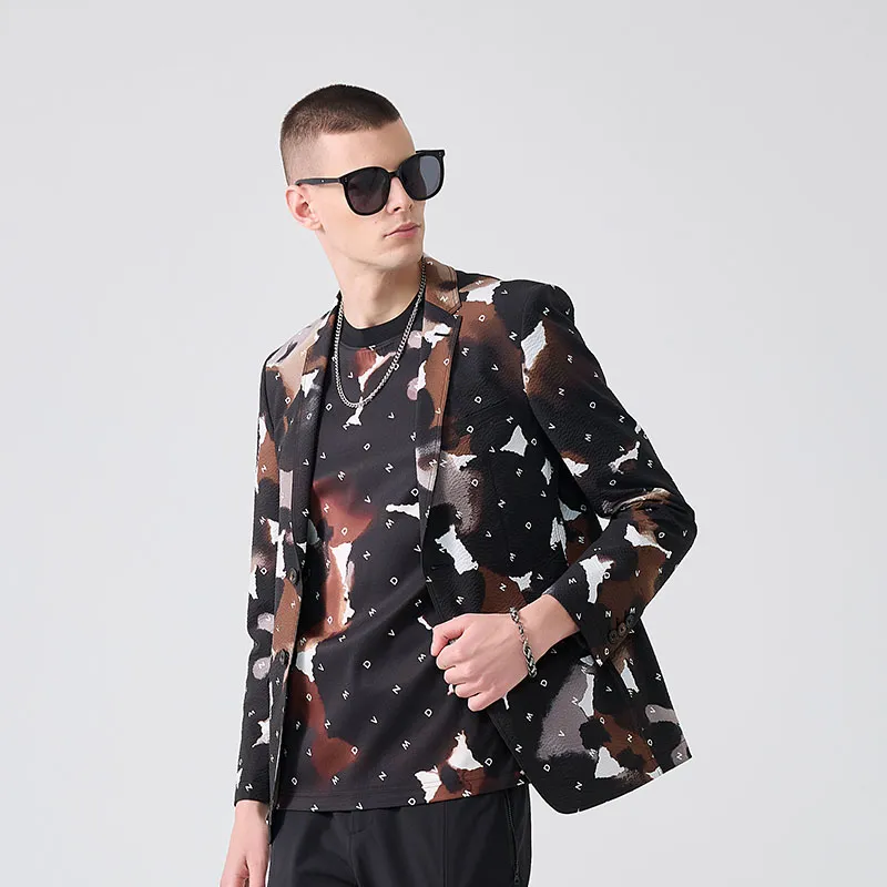 DAVID NAMAN Business Suits Men Camel-7