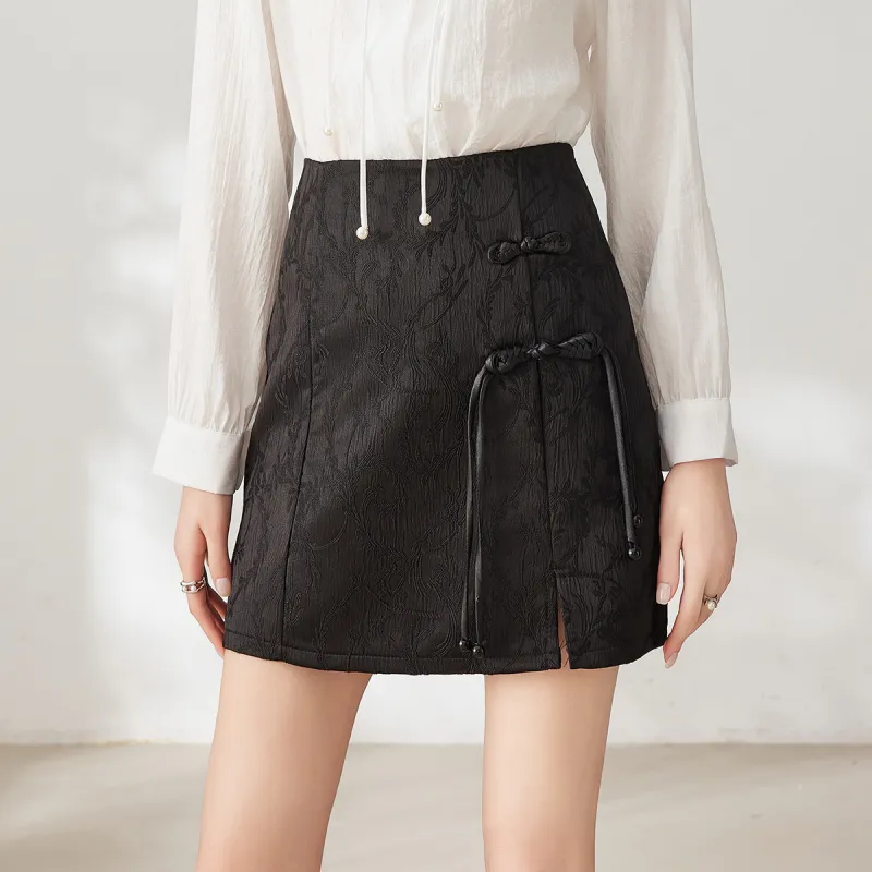 Like The Age Of Water Casual Short Skirts Women's Black-5