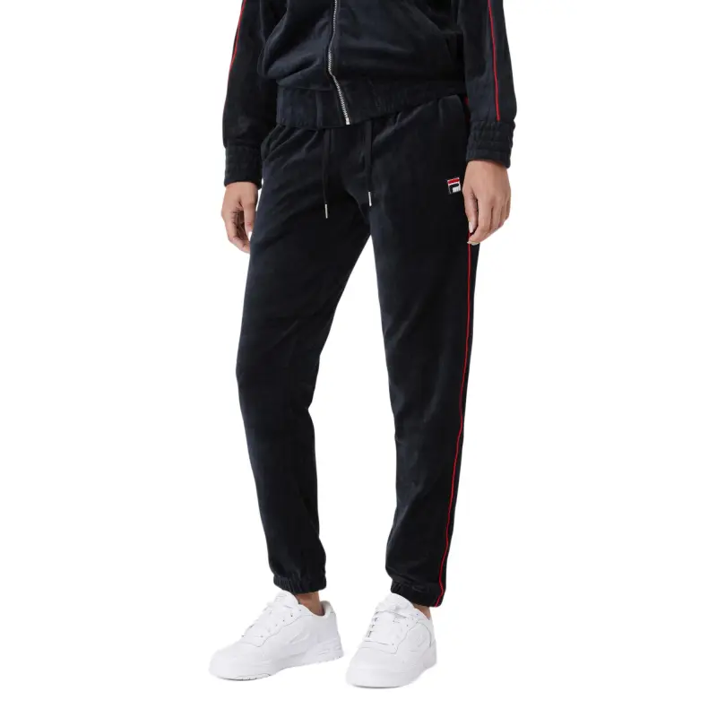 FILA Deverall Velour Casual Pants Unisex Black-3
