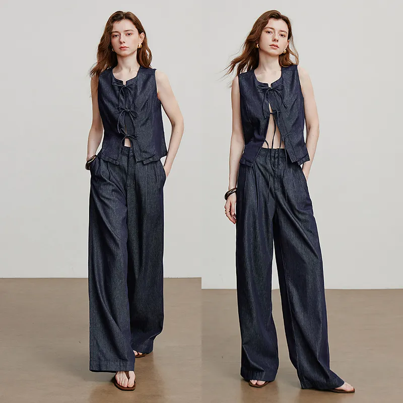 Initial language Shirts Women's Denim Original-3