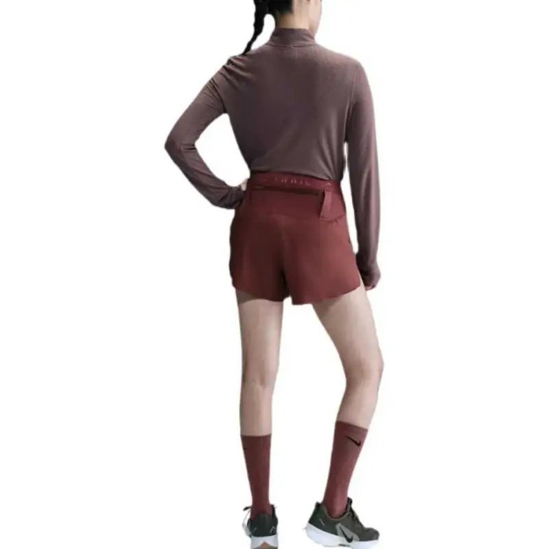 Nike Dri Fit SS25 Trail Sports Shorts Women's Dark Red 218-1