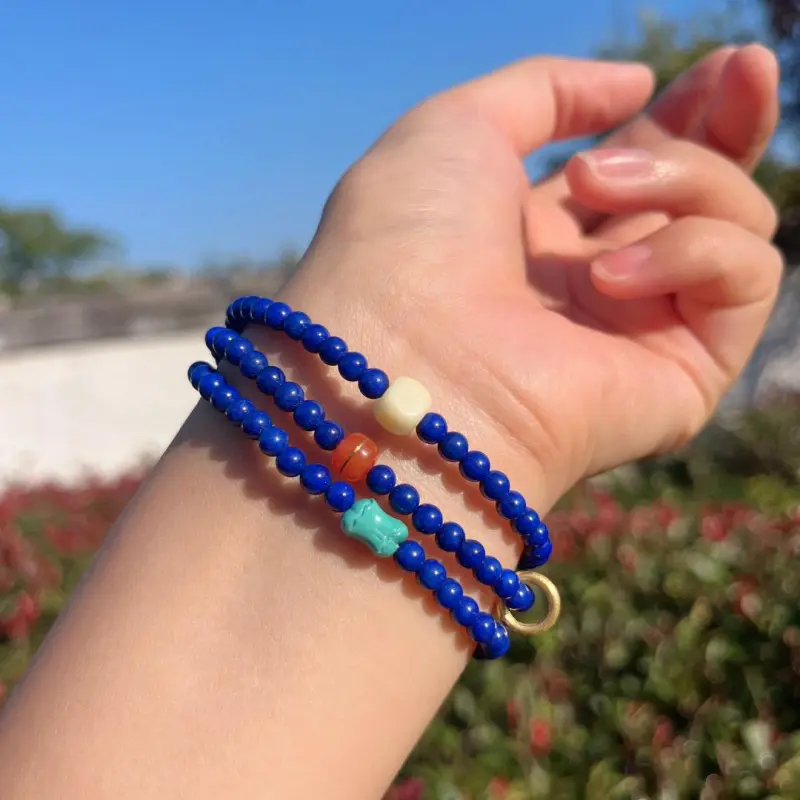 COUMILA Lapis Lazuli Bracelets Unisex Brand New-3