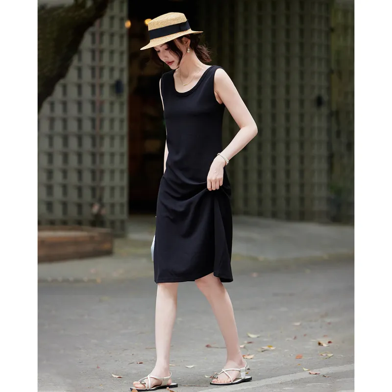TERRE BLEUE Slip Dresses Women's Black-2