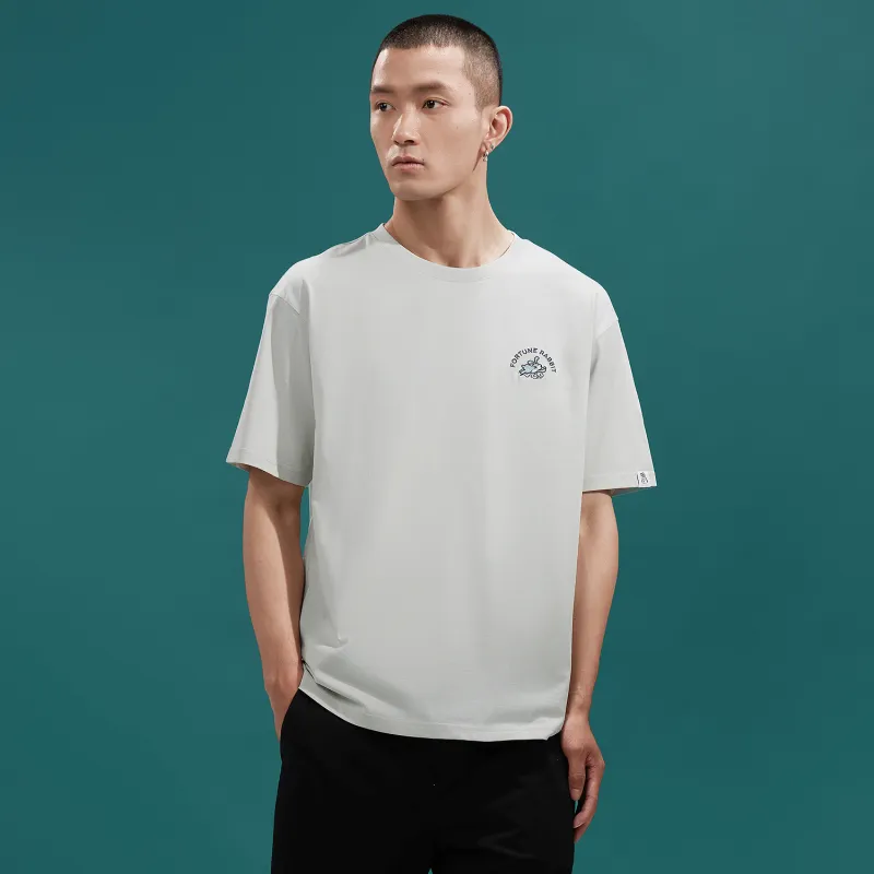 HLA T Shirt Men's Cooling Antibacterial Light Gray Pattern CP-2