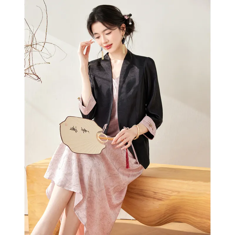 Like The Age Of Water Long Sleeved Dresses Women's Pink-2