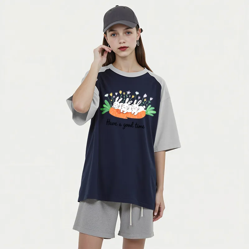 FAIRWHALE Drop Shoulder Sleeve T Shirt Women's-11