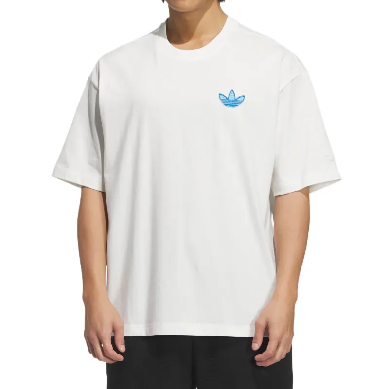 Adidas Originals Trefoil Graphic T Shirt Men's White-1