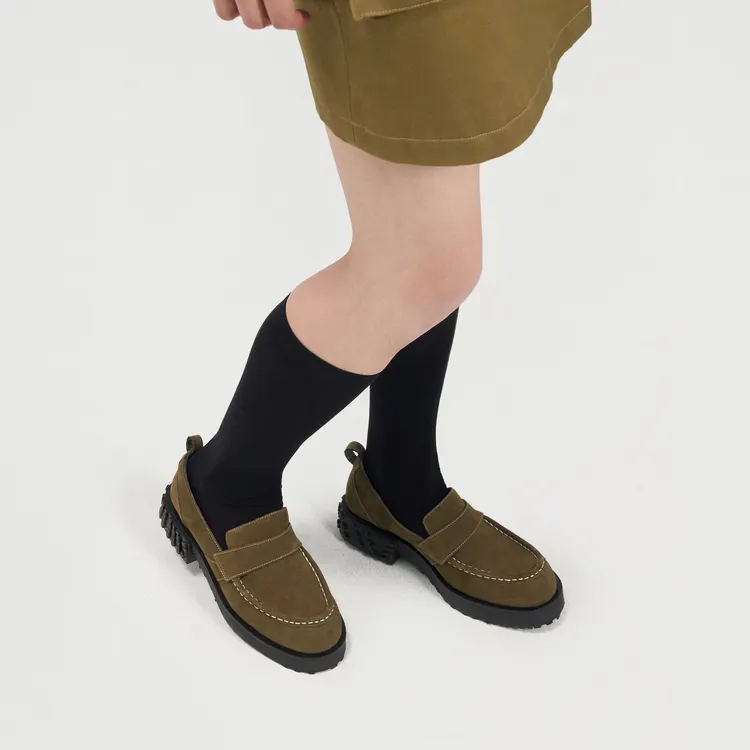 Lost In Echo Loafers Women's Black Brown Worn/Army Green-11