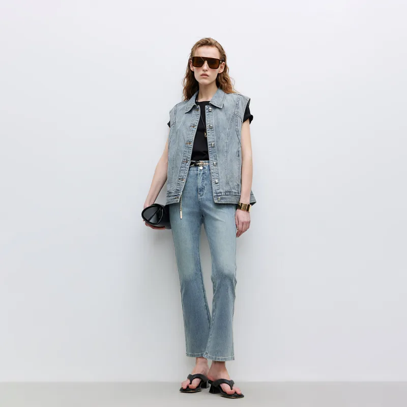 ONLY Vest Women's Washed Denim Blue-2
