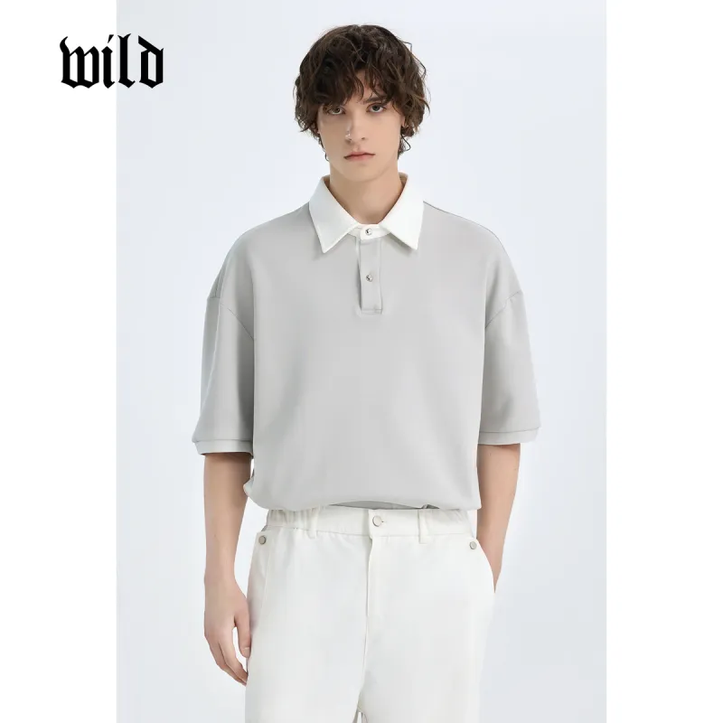 WILD LEADER Polo Shirts Unisex Gray[TW5118298]-1