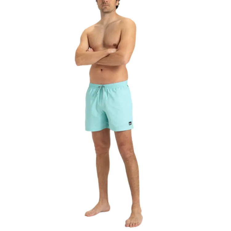 Quiksilver Everyday Solid Volley Beach Shorts Men's Aqua Blue-4