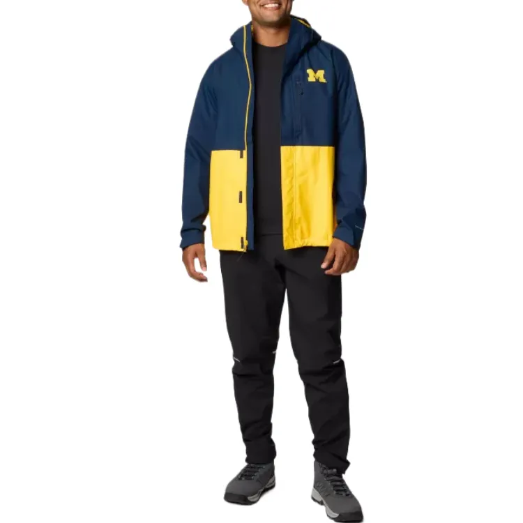 Columbia Jacket Men's Collegiate Marine Blue Yellow-3