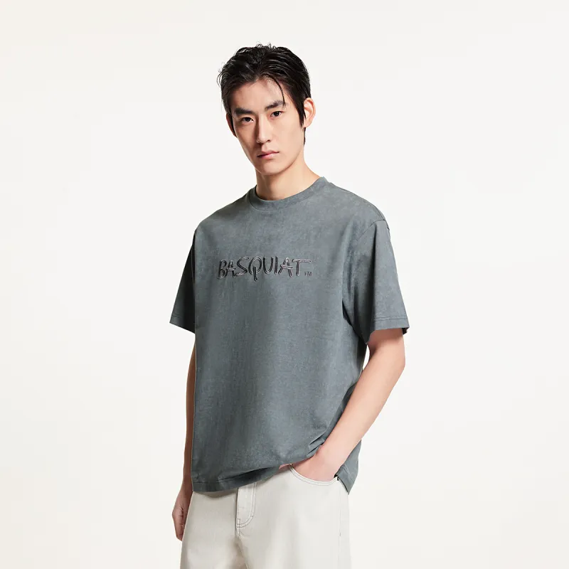 JACK JONES· JACK JONES/Jack Jones X Basquiat T Shirt Men's E02 Lava Smoke Gray-4