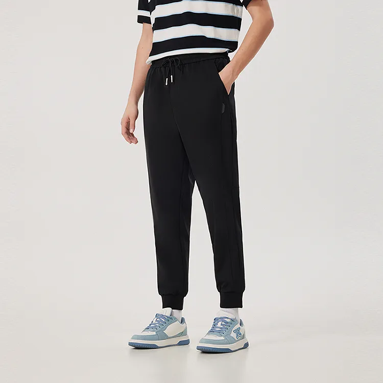 Cabbeen Knitted Sports Pants Men's Coal Black-3