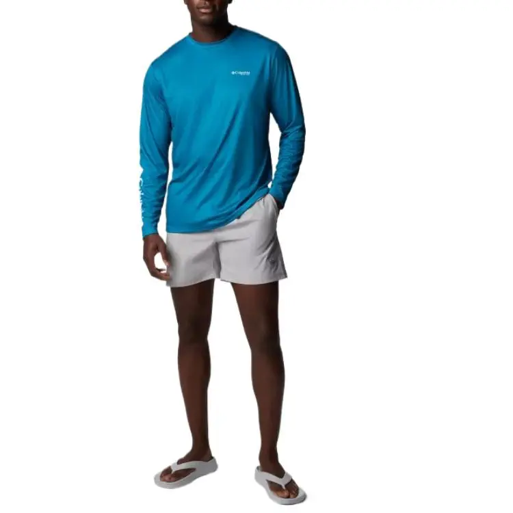 Columbia PFG Terminal Tackle Tarpon Rise T-Shirt Men's Blue Echo-3