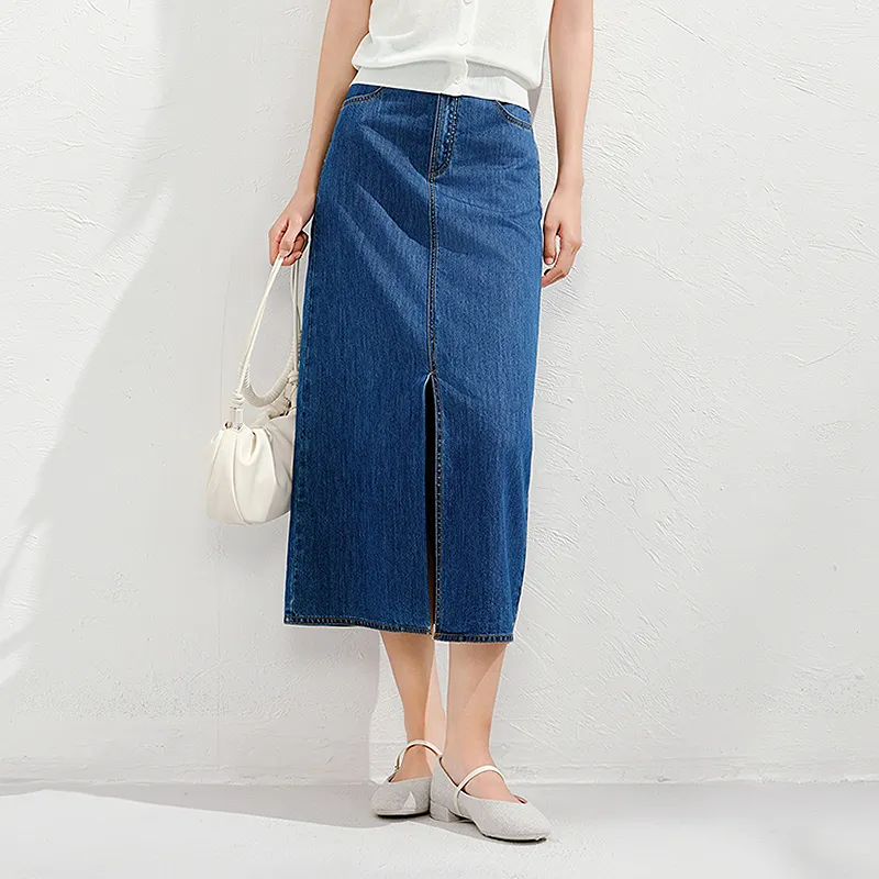 JZ. ANNAKRO Denim Long Skirt Women's-2