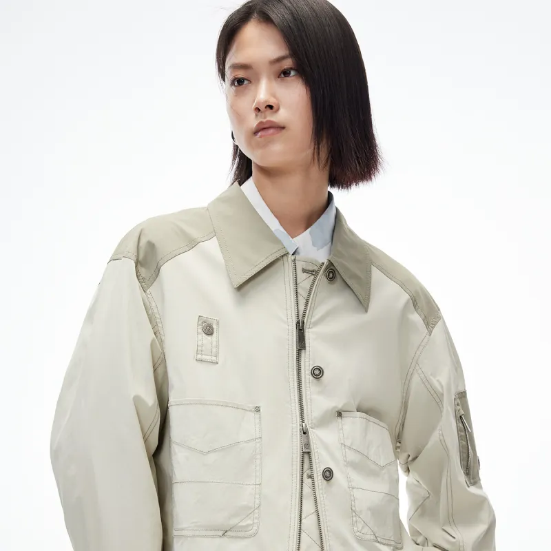 ONLY Cropped Coat Women's C48 Silver Fox Gray-5