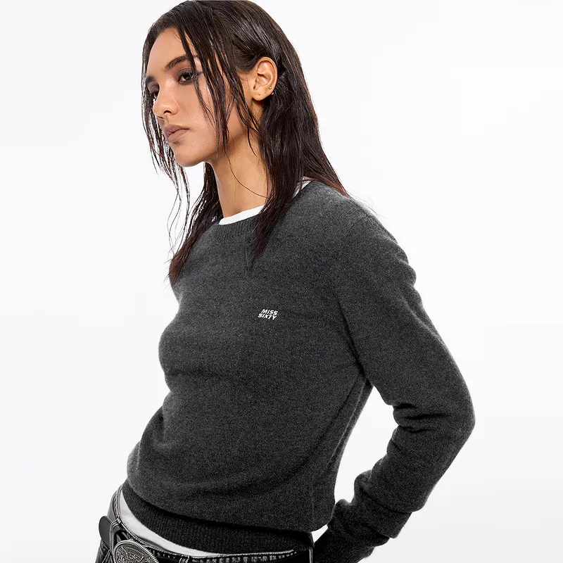 Miss Sixty Knitwear Women's Dark Heather Gray-3