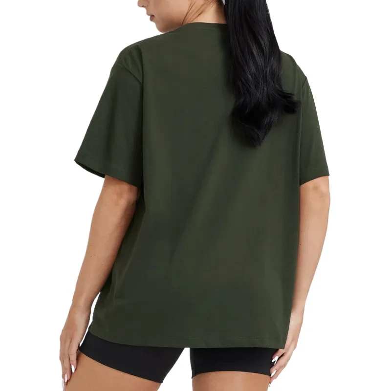 ONER ACTIVE Drop Shoulder Sleeve T Shirt Women's Green-1