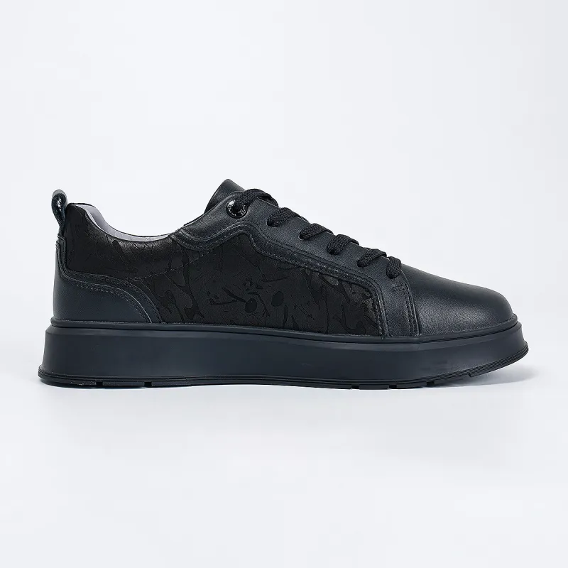 LESS IS MORE Low Top Skateboard Shoes Men's Black-3