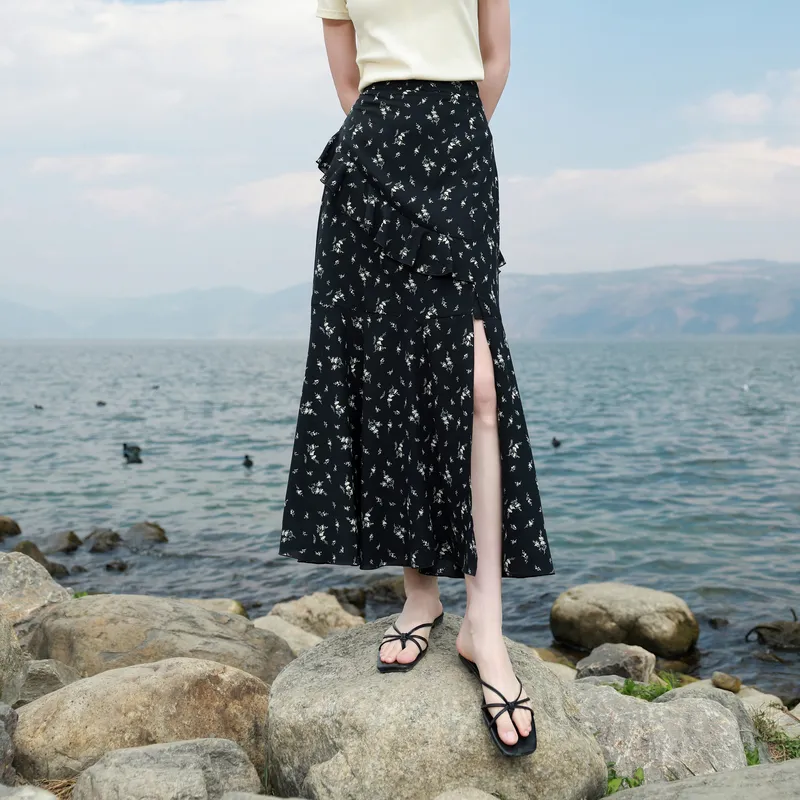 3COLOUR Casual Long Skirt Women's-2