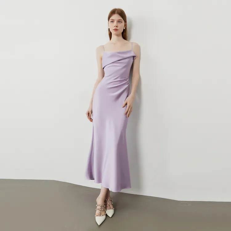 DPLAY Slip Dresses Women's Taro Purple-1