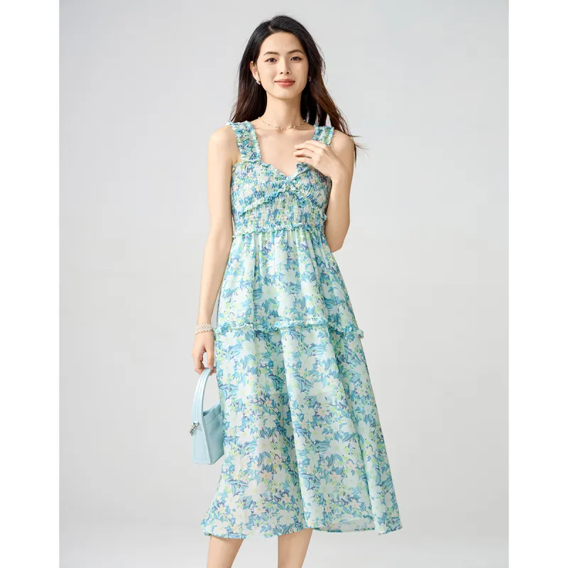 Love Elaine Summer Slip Dress Women's Green-4