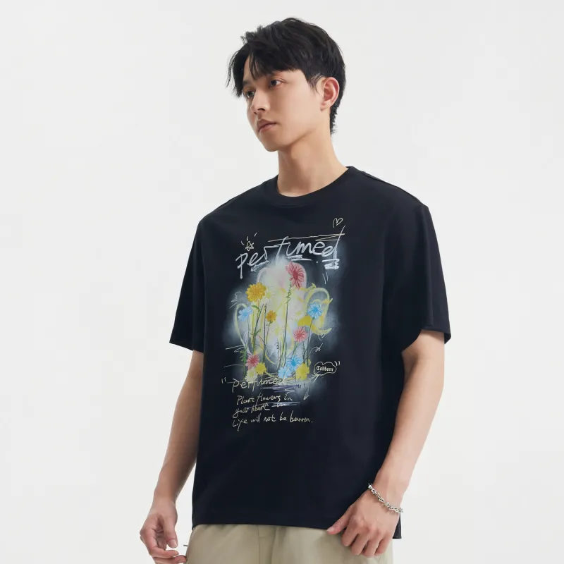 Cabbeen T Shirt Men's Coal Black 01-4