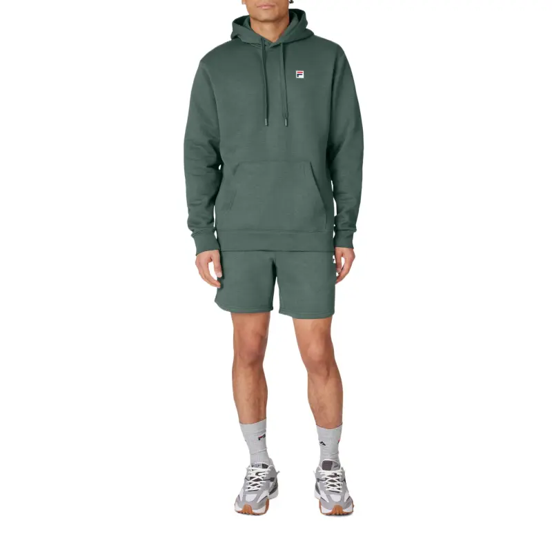 FILA Classic Pullover Hoodie Sweatshirt Men's Dark Green 300-3