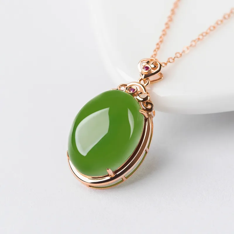 Royal Heaven's Choice Hetian Jade Pendants Jasper Women's-3
