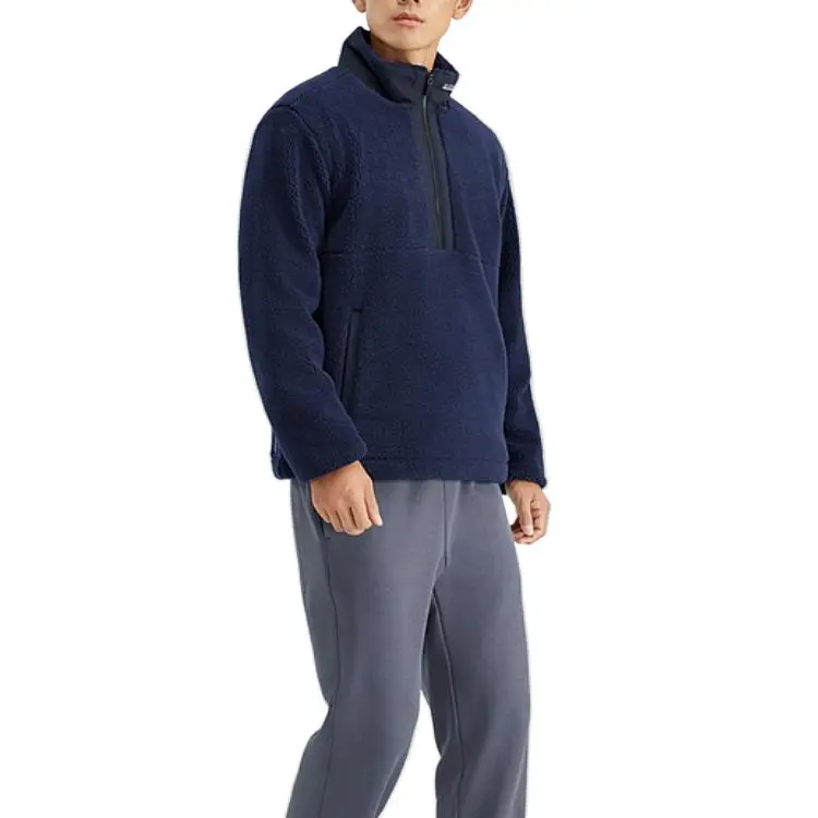 Skechers Velvet feel Coat Men's Marine Collegiate Blue-3