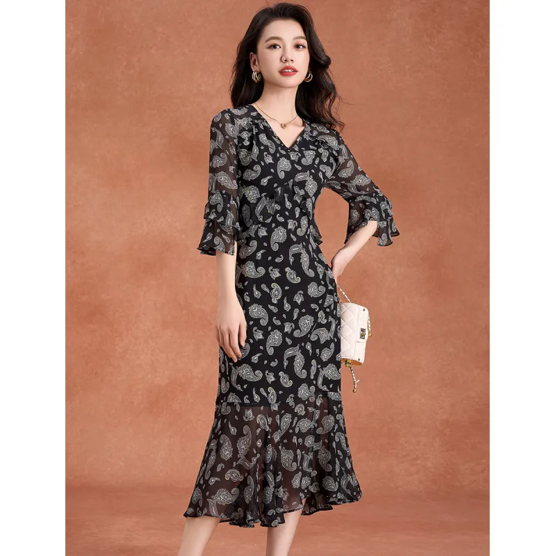 Mylan Long Sleeved Dress Cinched Waist Women's-3