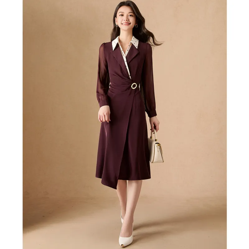 Mylan Long Sleeved Dress Women's Red-2