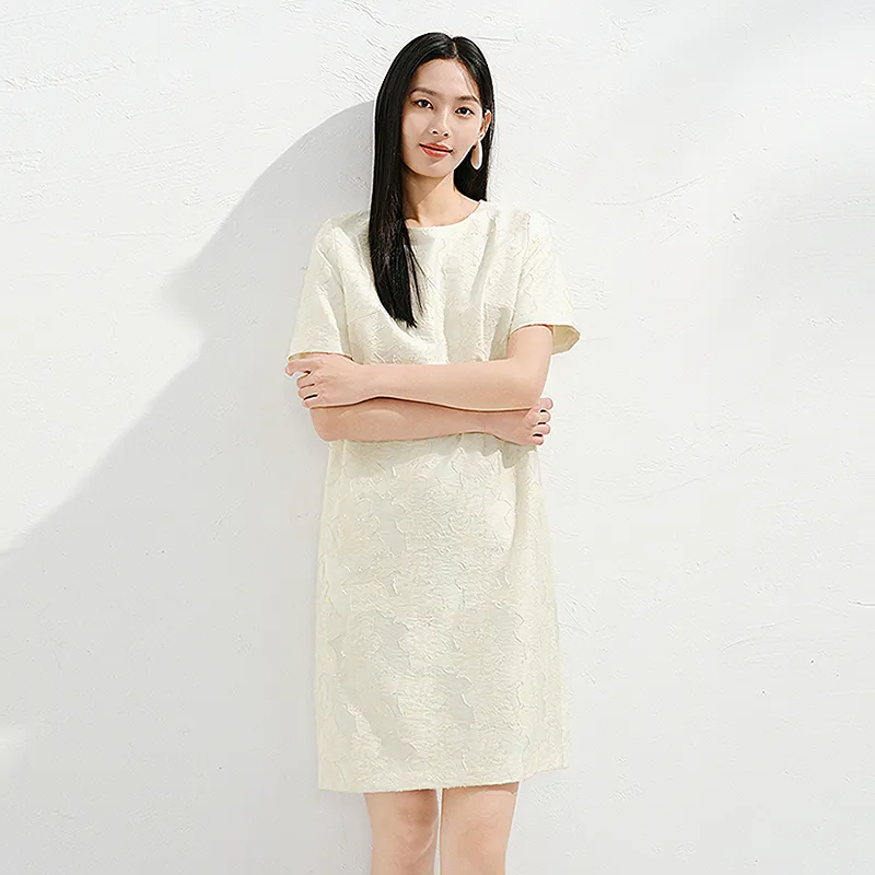 JZ. ANNAKRO Short Sleeved Dress Women's Beige-4