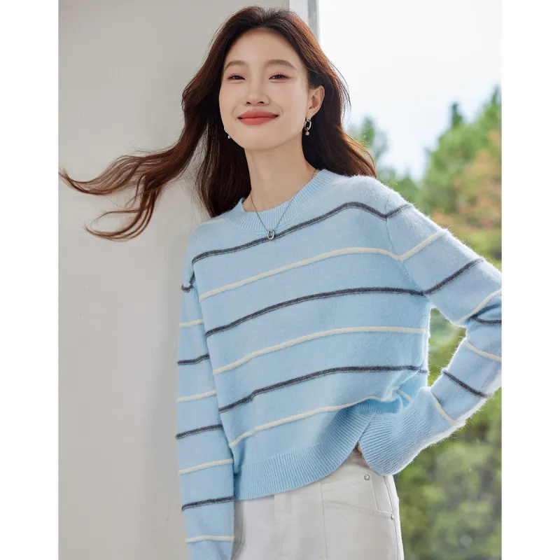 Love Elaine Spring, Fall Knitwear Regular Women's Blue-2