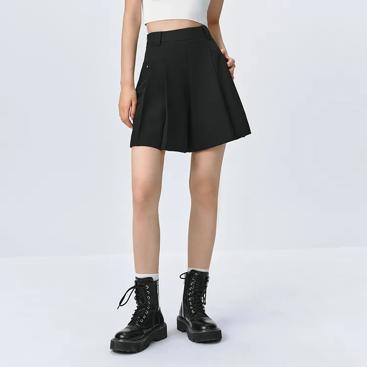 PEACEBIRD Casual Shorts Women's Black-2