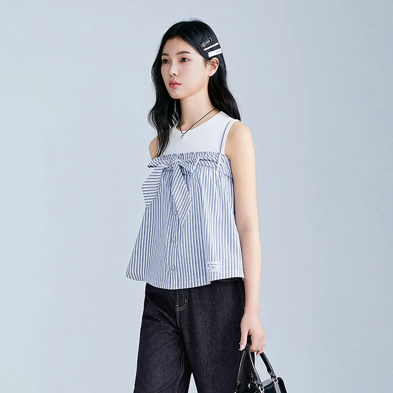 LEDIN Chiffon Shirt Women's Sail Blue-5