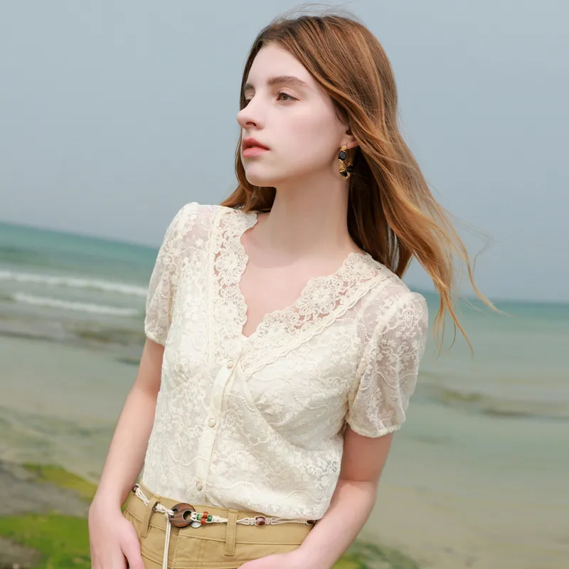 3COLOUR Shirts Women's Ecru-5