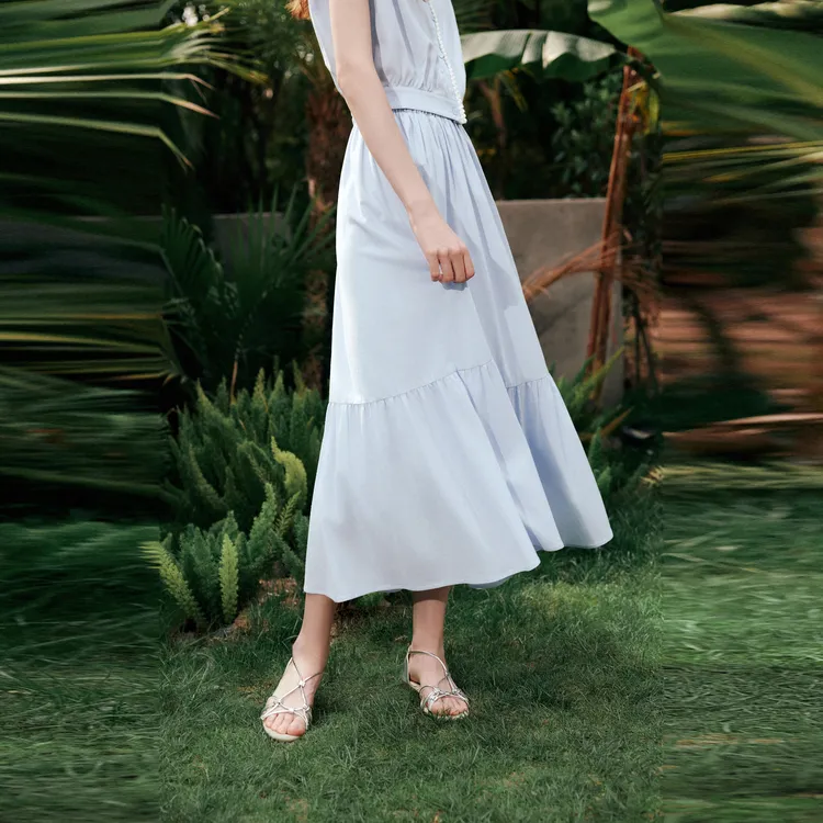 ELLE Midsummer Wishing Pond Sleeveless Dress Women's-5