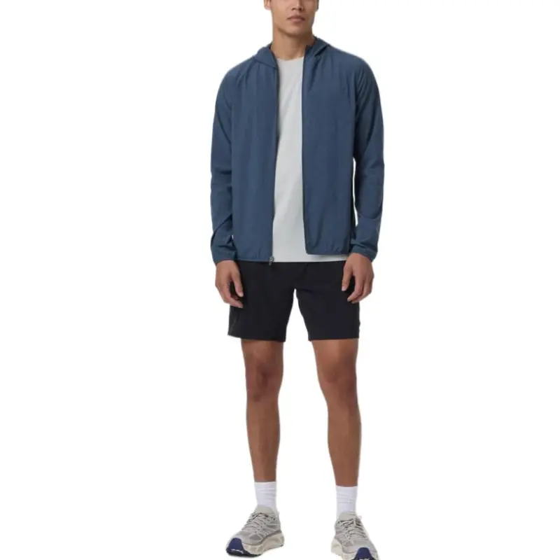 Vuori SS25 Outdoor Trainer Shell Jacket Men's Pacific Linen Texture Color/Pacific Linen Texture-4