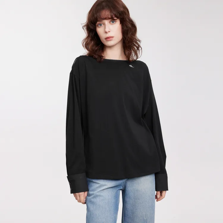 ELLE T Shirts Women's Black-6