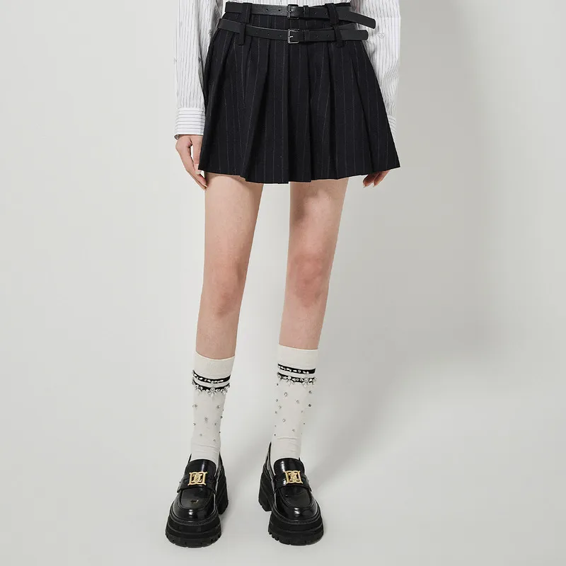 D'zzit Casual Short Skirts Women's Dark Blue-2