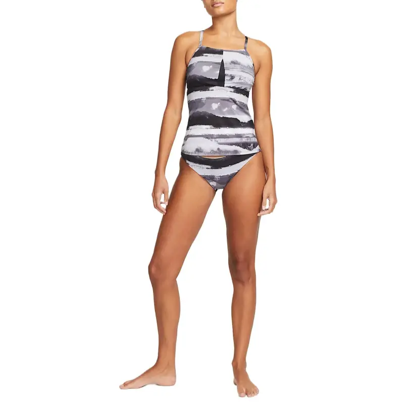 Nike Adventure One-piece Swimsuit Women's Black White-1
